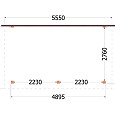 Aanbouwveranda Lucca 5550x3250x2600mm (bxdxh)