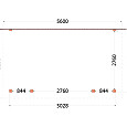 Aanbouwveranda Lucca 5600x3250x2600mm (bxdxh)