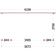Aanbouwveranda Lucca 6250x3250x2600mm (bxdxh)