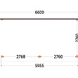 Aanbouwveranda Lucca 6600x3250x2600mm (bxdxh)