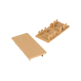 WEOSUN® Brise Soleil eindkap 42x90mm Teak (12st)