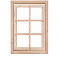 Douglas 6-ruits uitzetraam, 89,8x70,3 cm, groen geïmpregneerd.