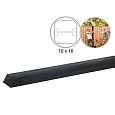 Betonpaal glad met diamantkop 10x10x280cm antraciet ongecoat tussenpaal