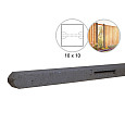 Betonpaal stampbeton 10x10x280cm antraciet tussenpaal tbv recht scherm