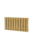 Grenen geschaafd plankenscherm 21-planks 17mm 180x90cm verticaal recht groen geïmpregneerd