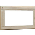Douglas vast Raam met melkglas 72x40cm onbehandeld