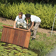 Hardhouten Azobé geschaafde damwand 3,0x20,0x200cm (werkend 18,5cm)