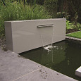 Aluminium Muur vrijstaand 1000x250x1000 (VM2.6.600 (incl waterval 600 + pomp))
