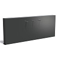 Aluminium Muur vrijstaand 3000x250x1200 (VM2.1.3 (incl. waterval en pomp)