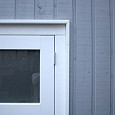 Vuren dubbele 4-ruits glasdeur inclusief kozijn 168x201cm onbehandeld