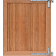 Hardhouten dubbele toegangspoort verticaal 300x180cm incl beslag