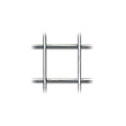Gekramde steenkorf m50 - maas 50x50 - 180x180x20cm