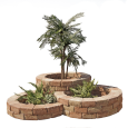 Pilestone Bloembak Rond 210x210x50cm Mont Blanc