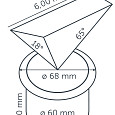 Integrated BIG FLUX ASYMMETRIC Ø60mm (excl. RING 68)