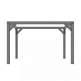 Vuren houtpakket 300x400cm, zwart gedompeld, tbv strak schaduwdoek 292x392cm