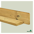 Grenen profielplank 2,8x14,5x200cm groen geïmpregneerd