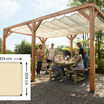 Douglas houtpakket 324x324cm tbv schaduwdoek 290x300cm kleurloos geïmpregneerd