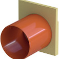 ACO Euroline H60 eindplaat polymeerbeton met PVC zijuitloop Ø60