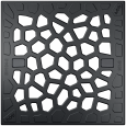 Europoint modulaire afwatering | Rooster Voronoï gietijzer 25x25cm