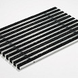 Mat aluminium met tapijtstroken, antraciet L=600mm B=600mm H=20mm