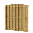 Grenen geschaafd plankenscherm 18-planks 15mm 180x164/180cm verticaal toog groen geïmpregneerd