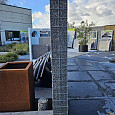 *SHOWMODEL Grindkorf 500x200x20cm (LxHxB) met drie doorkijkramen | OP=OP