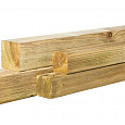 Grenen geschaafde Paal 6,8x6,8x300cm zonder diamantkop groen geïmpregneerd
