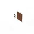 Koppelplaat 10 cm - Corten