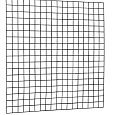 Gaaspaneel met maas 10x10cm stekloos 180x180cm zwart.