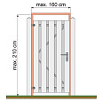 Tuindeurkozijn Douglas met aanslaglat max 160cm breed