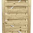 Jumbodeur geschaafd Vuren 15mm op verstelbaar stalen frame 100x180cm recht horizontaal