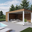 Buitenverblijf Capri 4250x3750x2550mm (bxdxh) model rechts alleen constructie