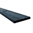 Douglas fijnbezaagde potdekselplank 2,2x20x500cm Zwart gespoten