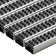 Aluminium met casetteborstel, zwart L=600mm B=600mm H=20mm