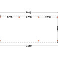 Buitenverblijf Verona model rechts 7550x3350x2500mm (bxdxh)