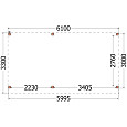Buitenverblijf Casa 6100x3300x2600mm (bxdxh)