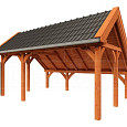 Kapschuur de Hoeve XL 5900x4400x3750mm (bxdxh) links