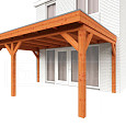 Aanbouwveranda Ancona 4950x3900x2600mm (bxdxh) links