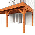 Aanbouwveranda Ancona 5950x3900x2600mm (bxdxh) links