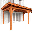 Aanbouwveranda Lucca 5400x3250x2600mm (bxdxh) rechts