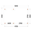 Kapschuur de Deel 5050x3400x3000mm (bxdxh)