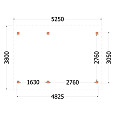 Buitenverblijf Zadeldak XL 5250x3800x3950mm (bxdxh)