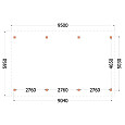 Buitenverblijf Zadeldak XXL 9500x5950x4900mm (bxdxh)