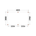 Buitenverblijf Palermo 4900x3100x2450mm (bxdxh)