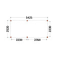 Buitenverblijf Palermo 5450x2550x2450mm (bxdxh)