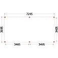 Buitenverblijf Palermo 7250x3700x2450mm (bxdxh)