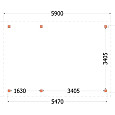 Buitenverblijf Siena 5900x4150x2500mm (bxdxh)