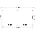 Buitenverblijf Siena 7700x4150x2500mm (bxdxh)