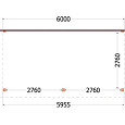 Aanbouwveranda Ancona 6000x3300x2600mm (bxdxh)