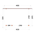 Aanbouwveranda Lucca 4600x3250x2600mm (bxdxh) links